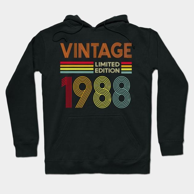 Vintage 1988 Limited Edition 35th Birthday Hoodie by Kontjo